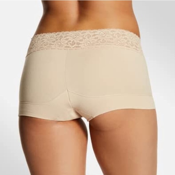 Maidenform Women's Size XXL (9) Dream Cotton with Lace Boyshort, Latte - NWT - Picture 9 of 14